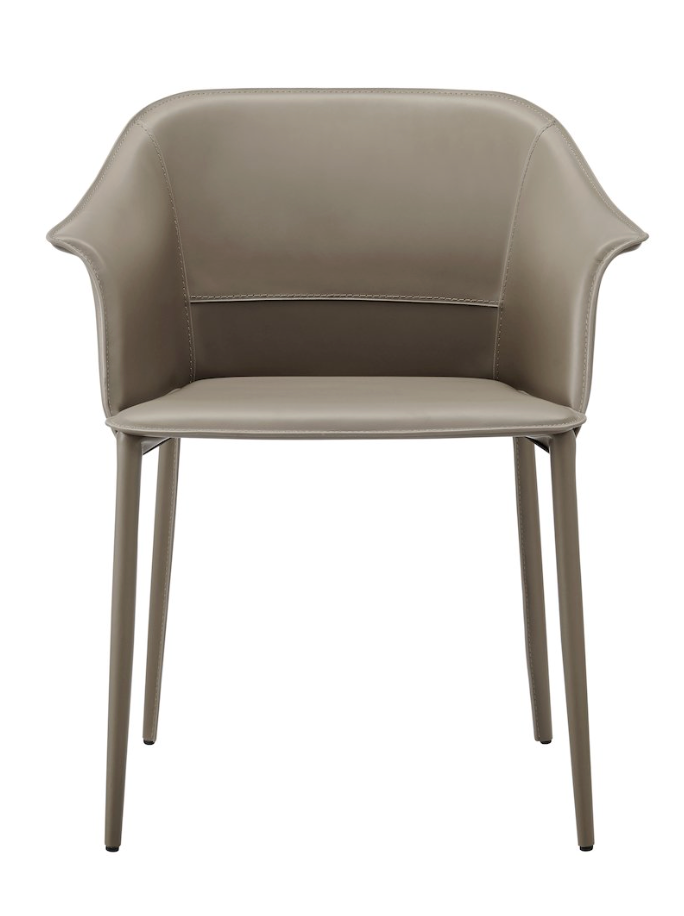 Recycled grey leather armchair 🩶