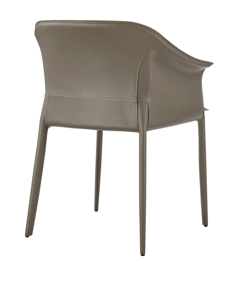 Recycled grey leather armchair 🩶