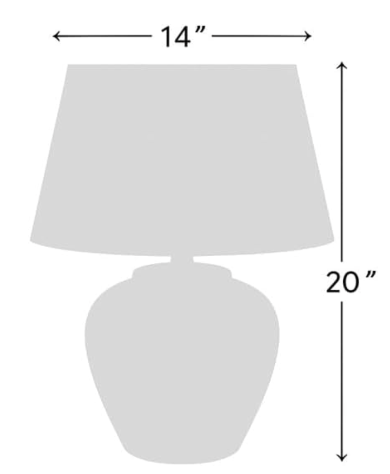 20" white & sand farmhouse ceramic pot table lamp 🌷