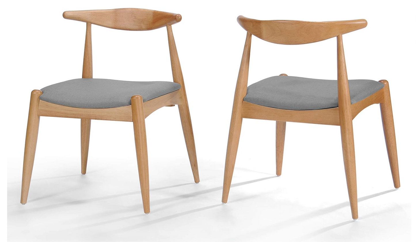 2 MCM dining chairs w/ cushion & wood frame 🪑