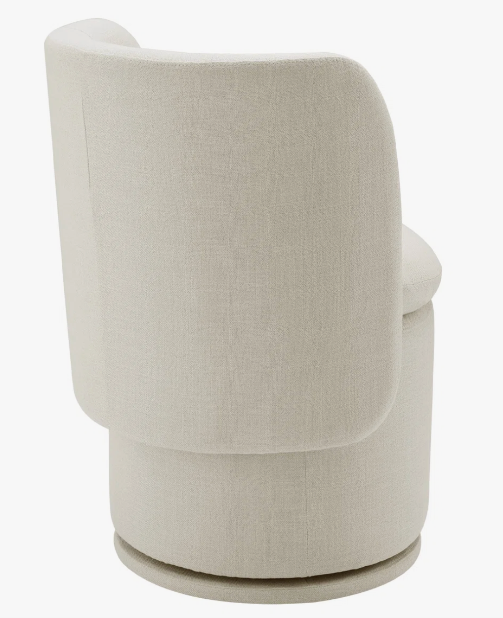 Linen swivel upholstered barrel chair 🐚