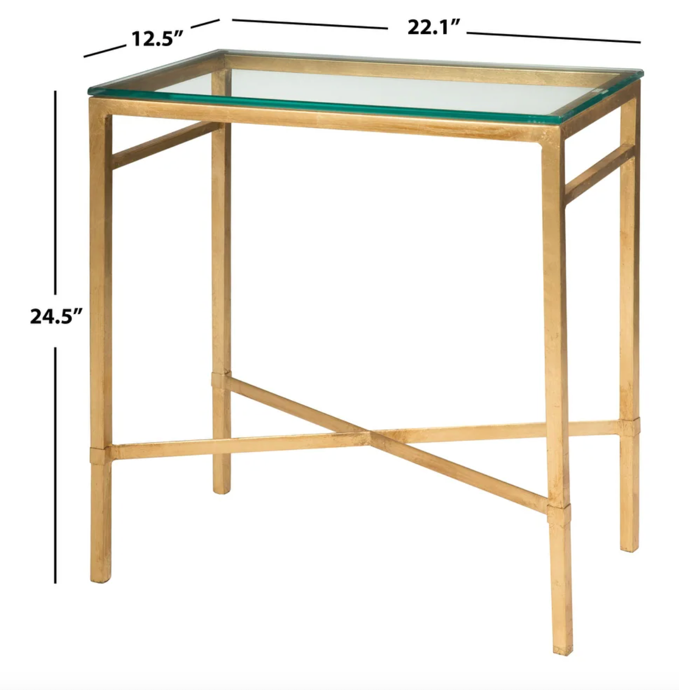Antique glam glass end table ✨