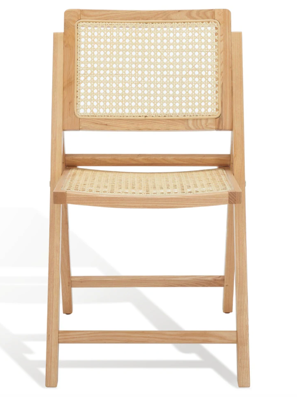 Tropical coastal natural cane solid wood folding dining chair 🌹