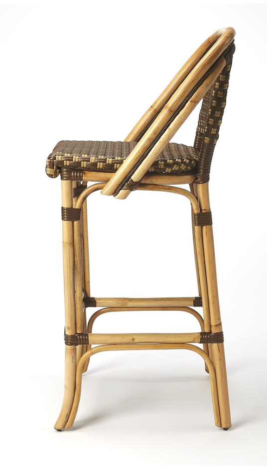 Brown & natural wood barheight indoor / outdoor barstool 🤎