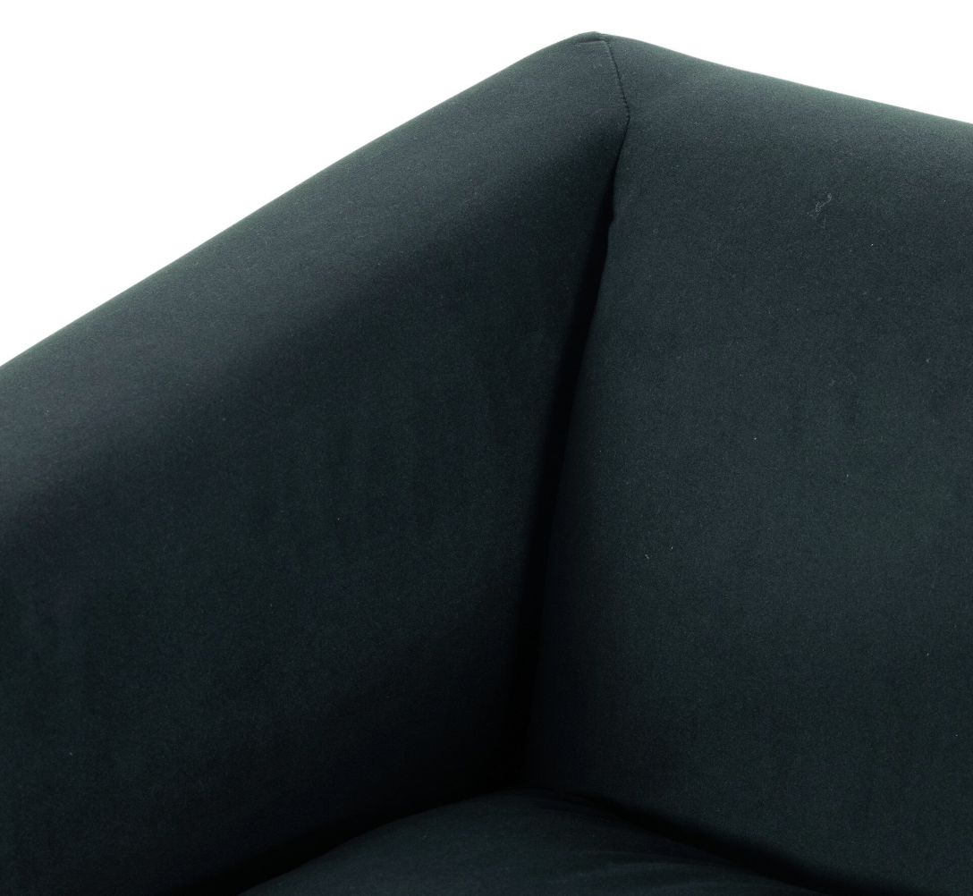Four Hands modern velvet smoke armchair w/ wood frame 🌷