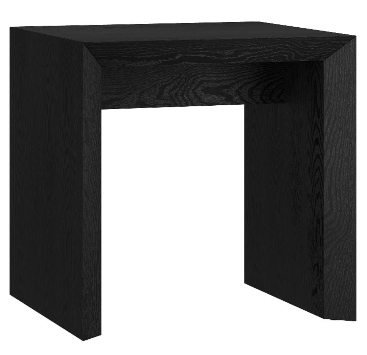Modern black end table w/ beveled edges 🖤