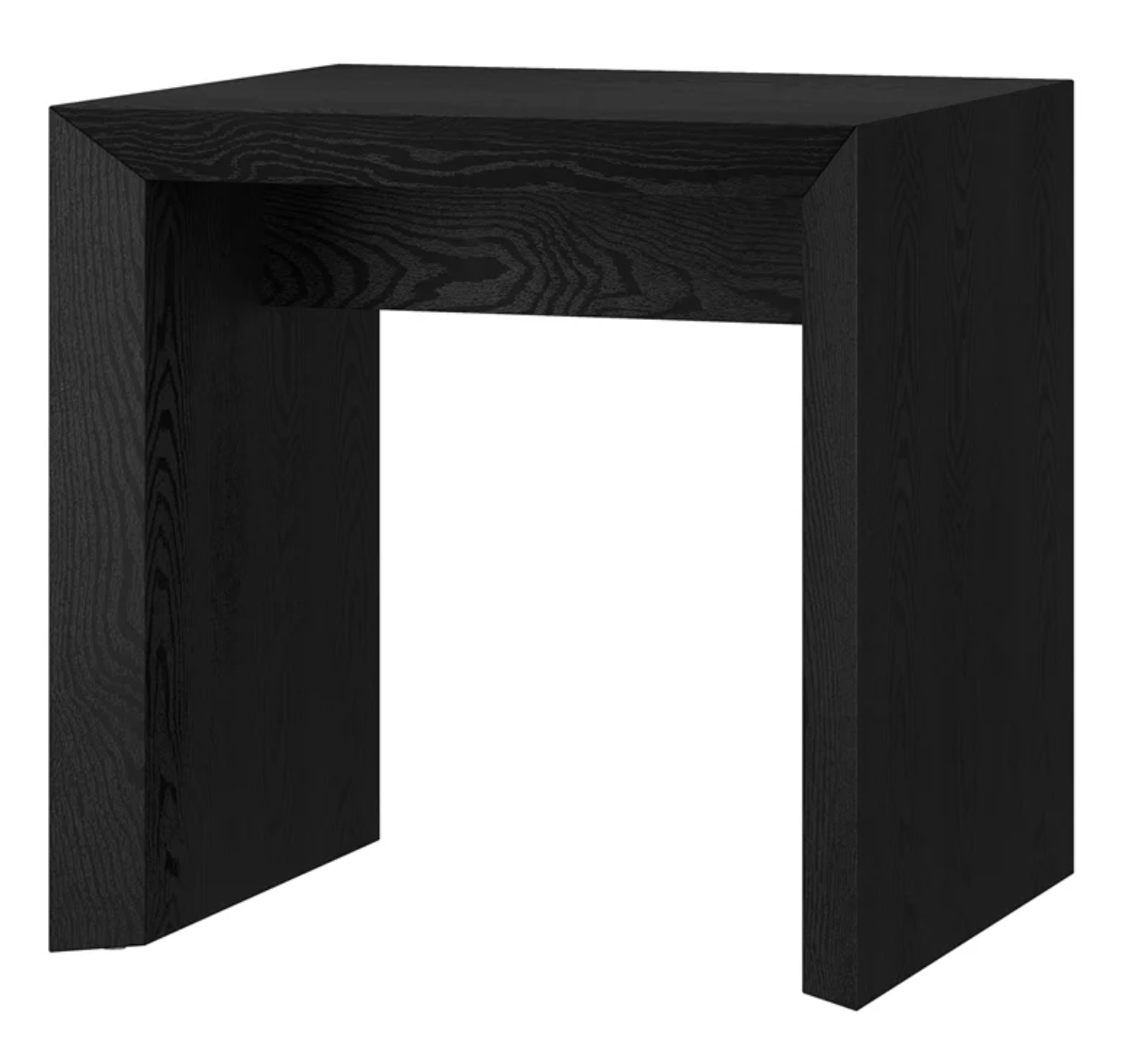 Modern black end table w/ beveled edges 🖤
