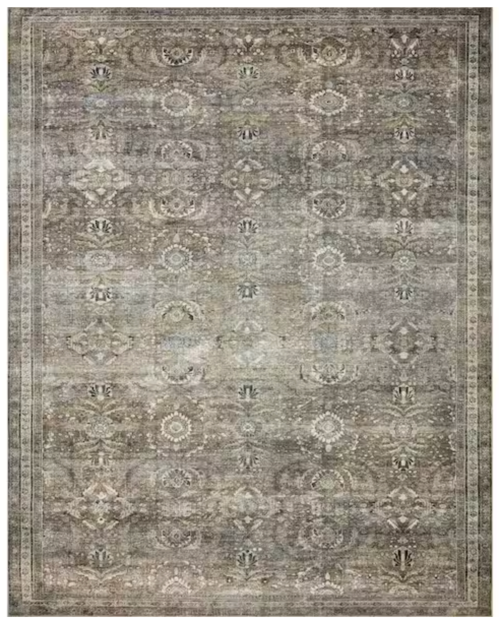 8x10 Loloi printed antique / moss oriental rug 🏯