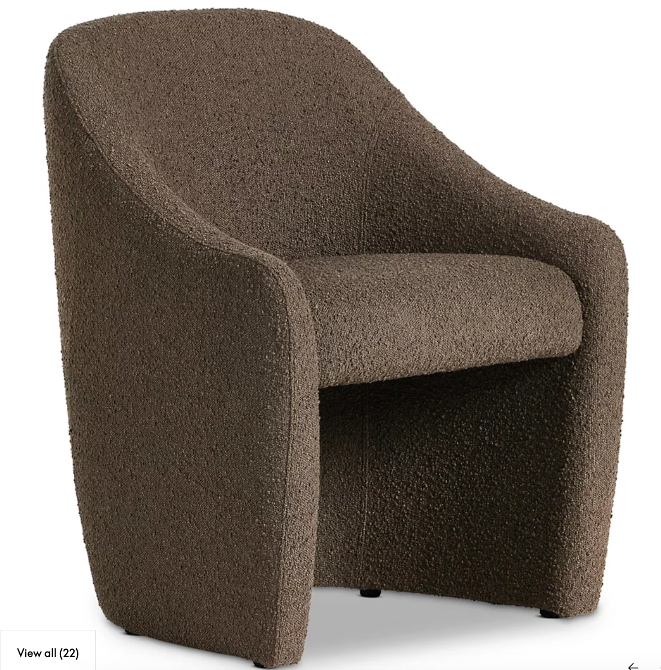 Four Hands Knoll clay brown boucle modern accent chair 🪶