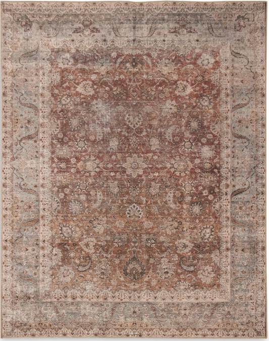 8x10 Four Hands rust botanical vintage-inspired rug 👠