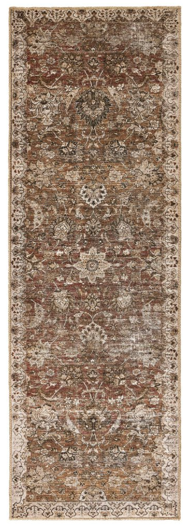 2.5ft x 12ft Four Hands rust botanical vintage-inspired runner 👠