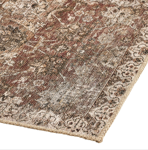 2.5ft x 12ft Four Hands rust botanical vintage-inspired runner 👠