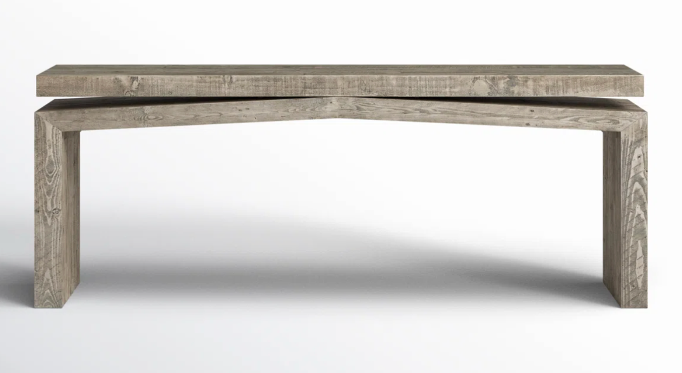 79" Four Hands wood console table (weathered wheat) 🌾