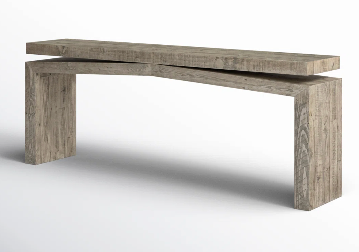 79" Four Hands wood console table (weathered wheat) 🌾