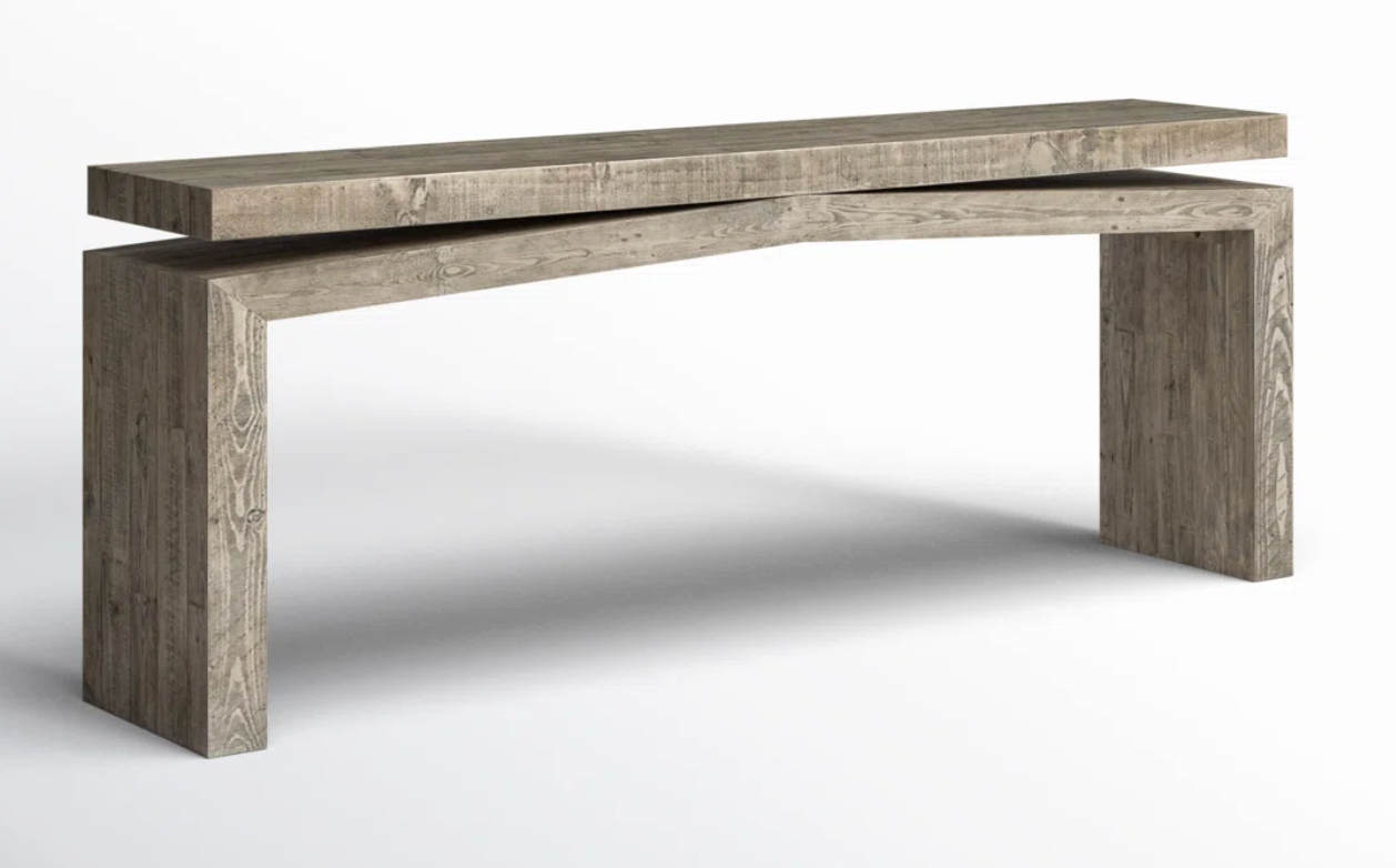 79" Four Hands wood console table (weathered wheat) 🌾