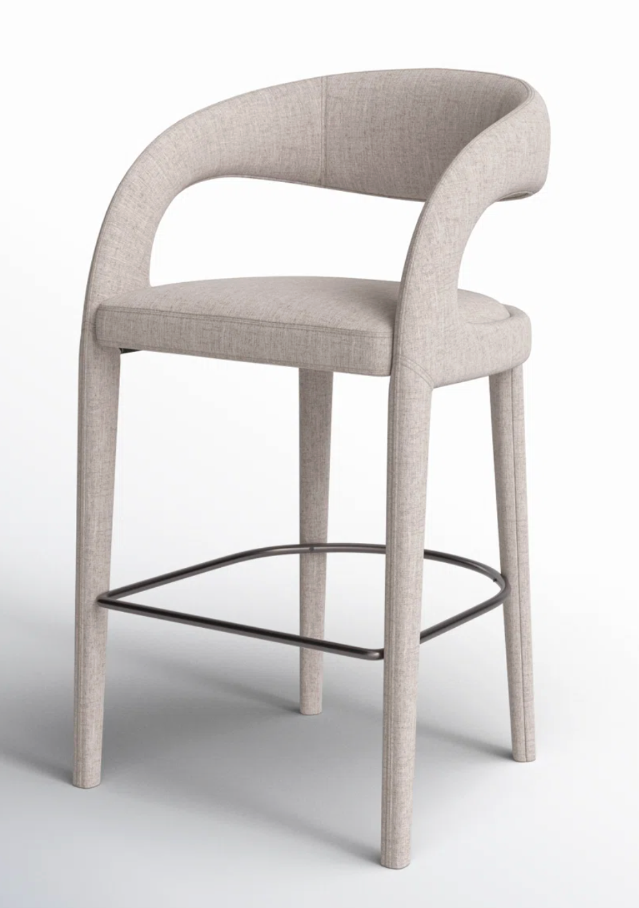 Four Hands upholstered modern counterheight barstool🍷
