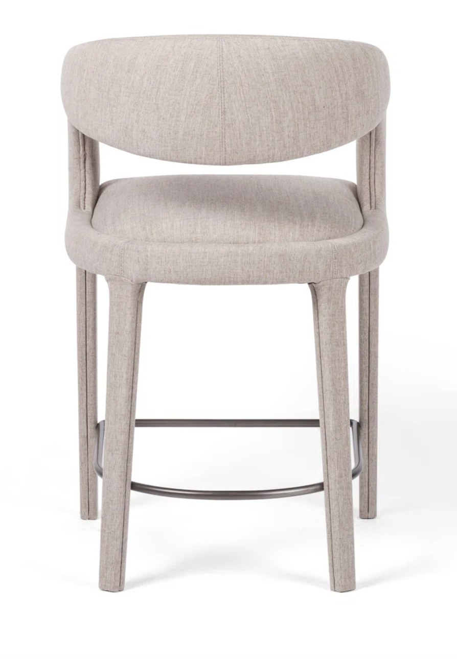 Four Hands upholstered modern counterheight barstool🍷