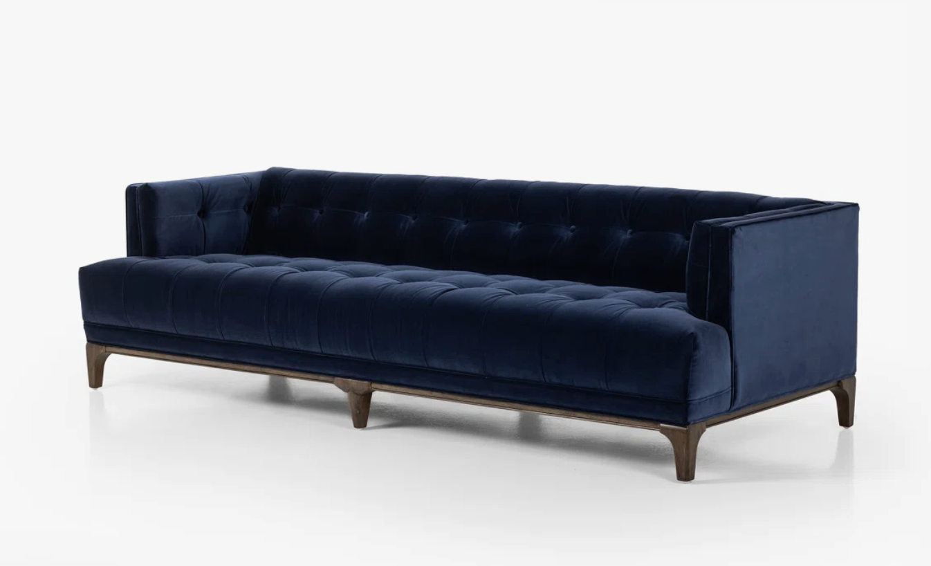 Four Hands 91" sapphire blue velvet sofa 💄