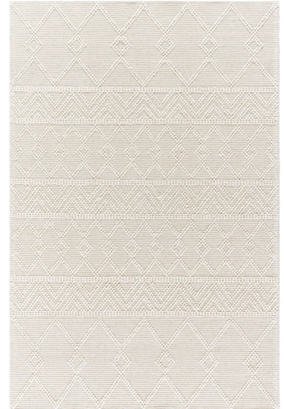 8x10 Moroccan cream flatweave rug 🤍