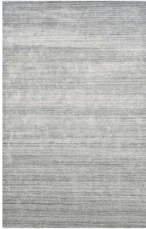 4x6 handmade modern wool & viscose ash grey rug 🩶
