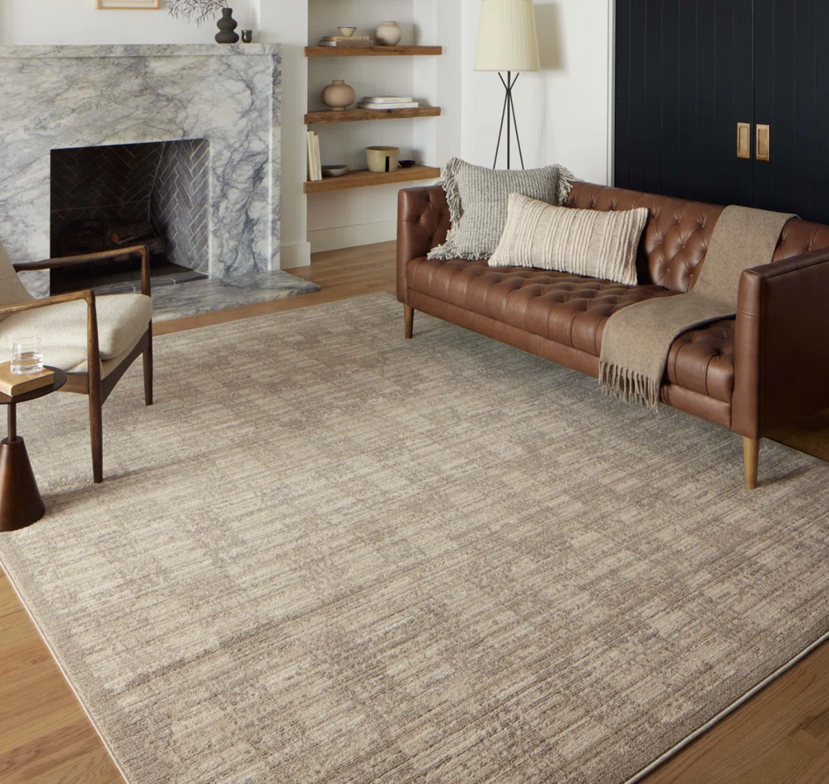 Loloi pebble & sand, 5'-3" x 7'-6" vintage-inspired rug