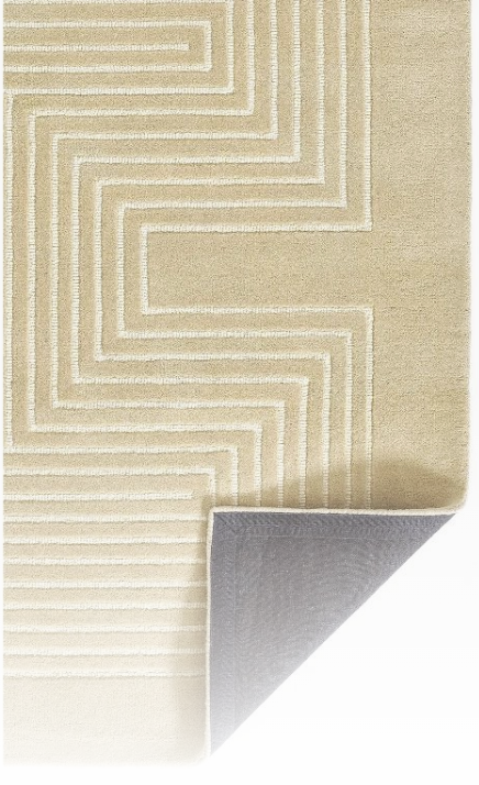 Momeni 3'6"x5'6" geometric abstract handtufted beige wool rug ⛰️