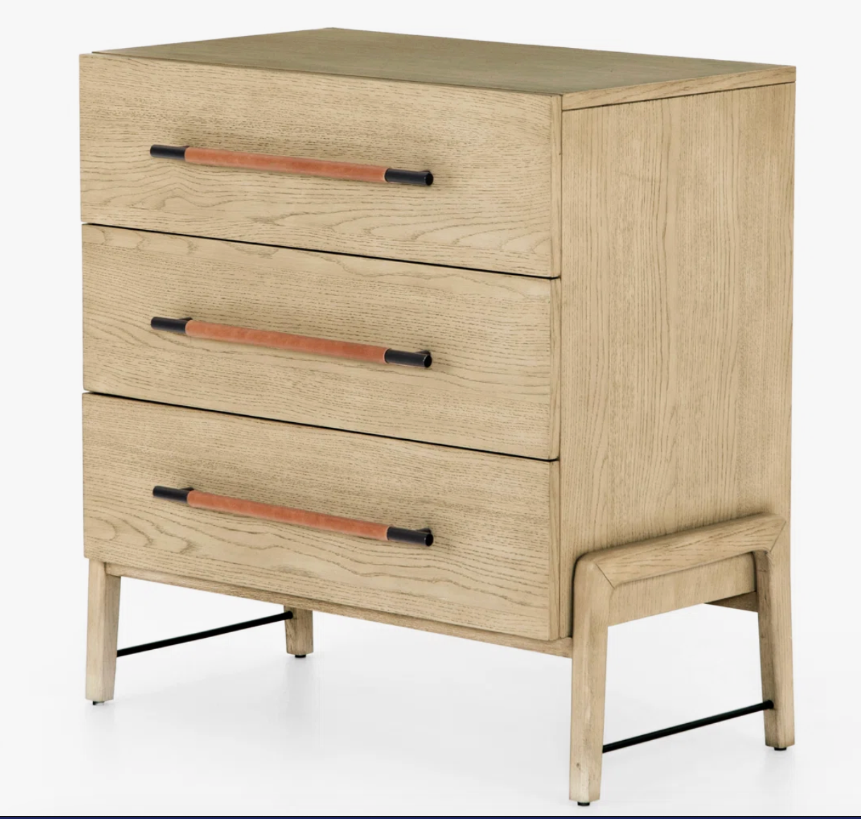 Four Hands oak veneer 3-drawer nightstand ☕️