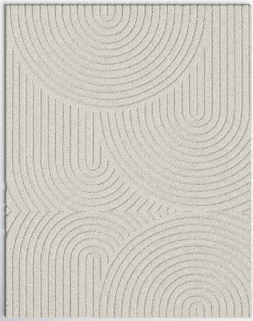 5x7 soft geometric arches rug 🤍