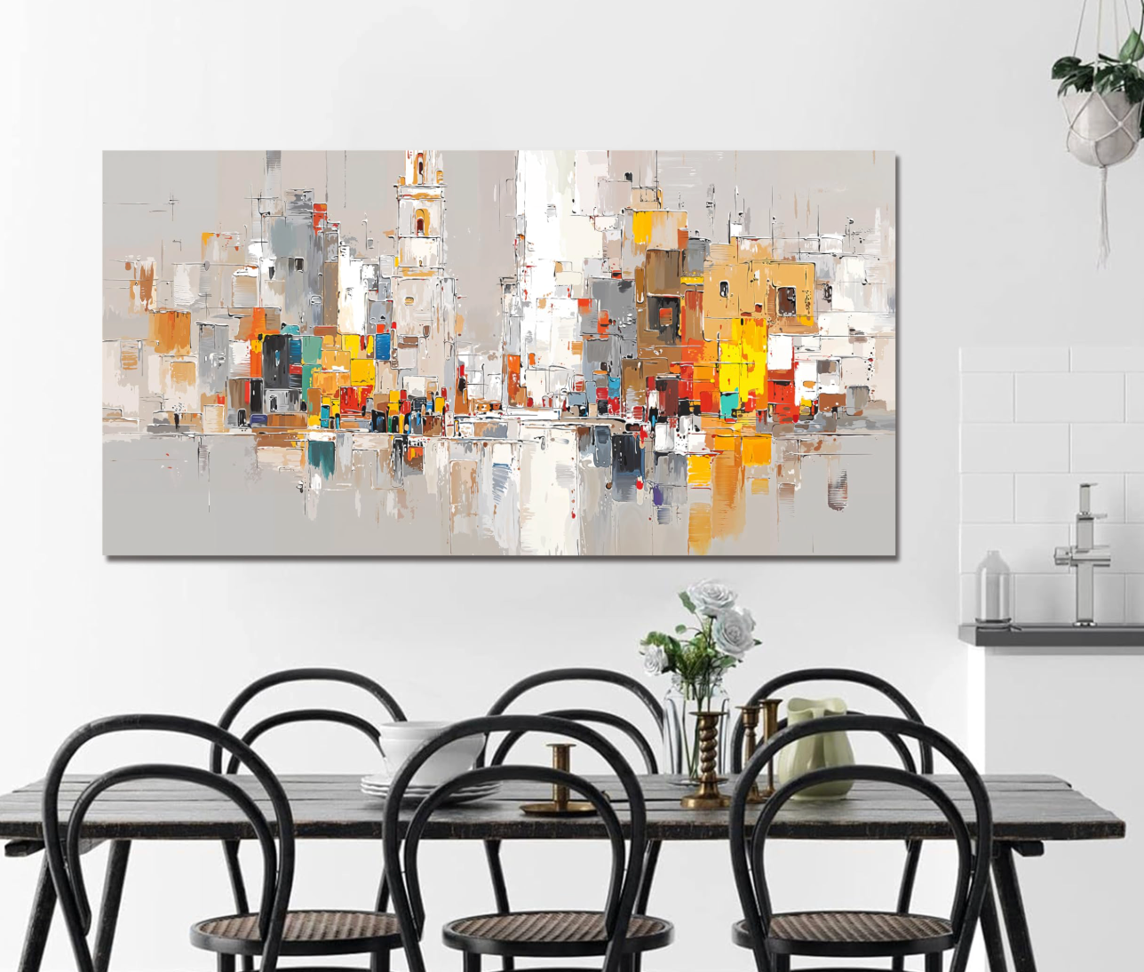 20x40 colorful abstract canvas 🏙️