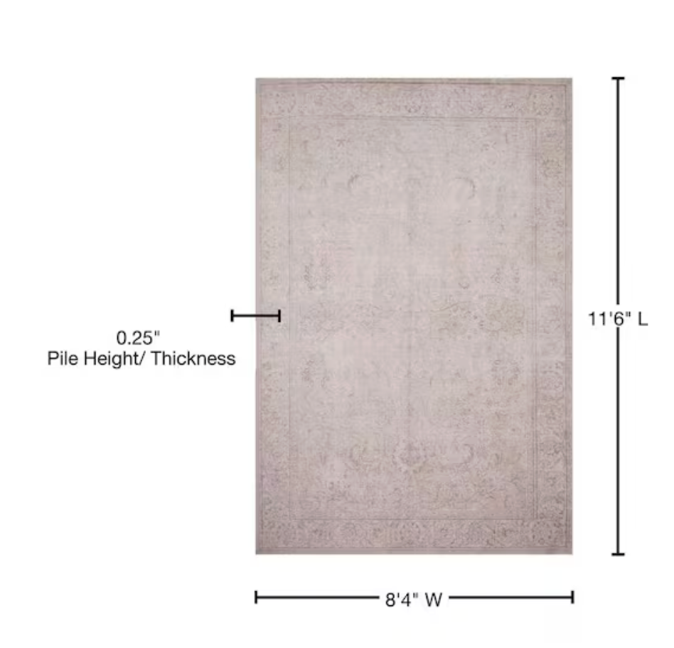8'4" x 11'6" distressed boho printed Loloi rug 🌸