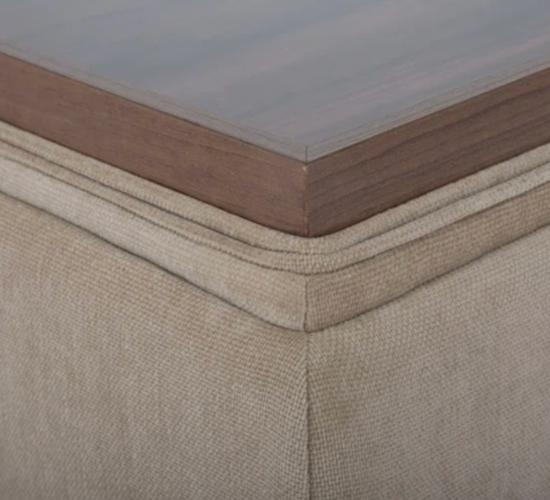Flip top coffee table & 35” square upholstered beige storage ottoman w/ tray ☕️