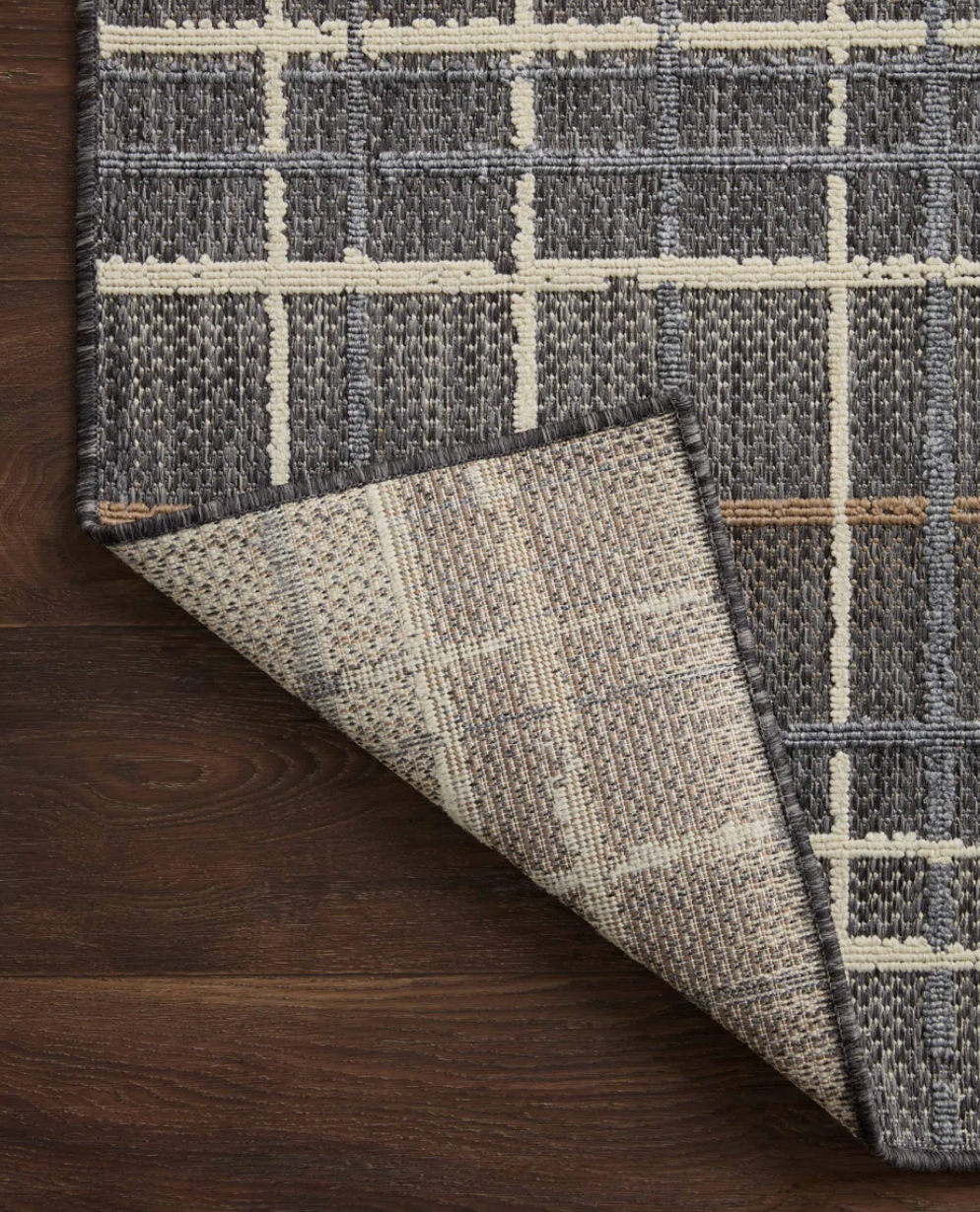 8x10 charcoal multi Loloi indoor/outdoor rug 🩶