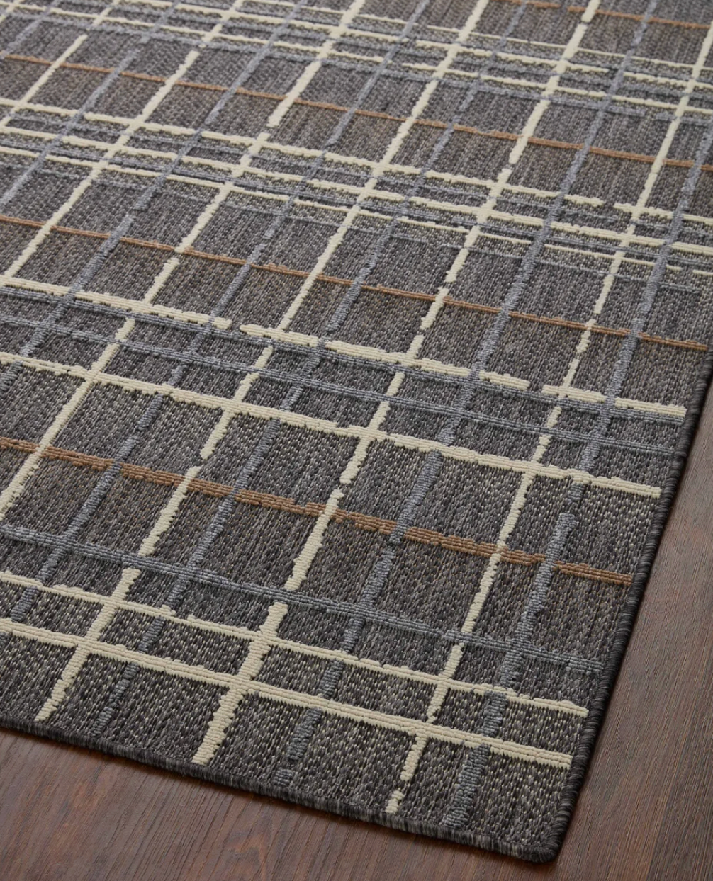 8x10 charcoal multi Loloi indoor/outdoor rug 🩶
