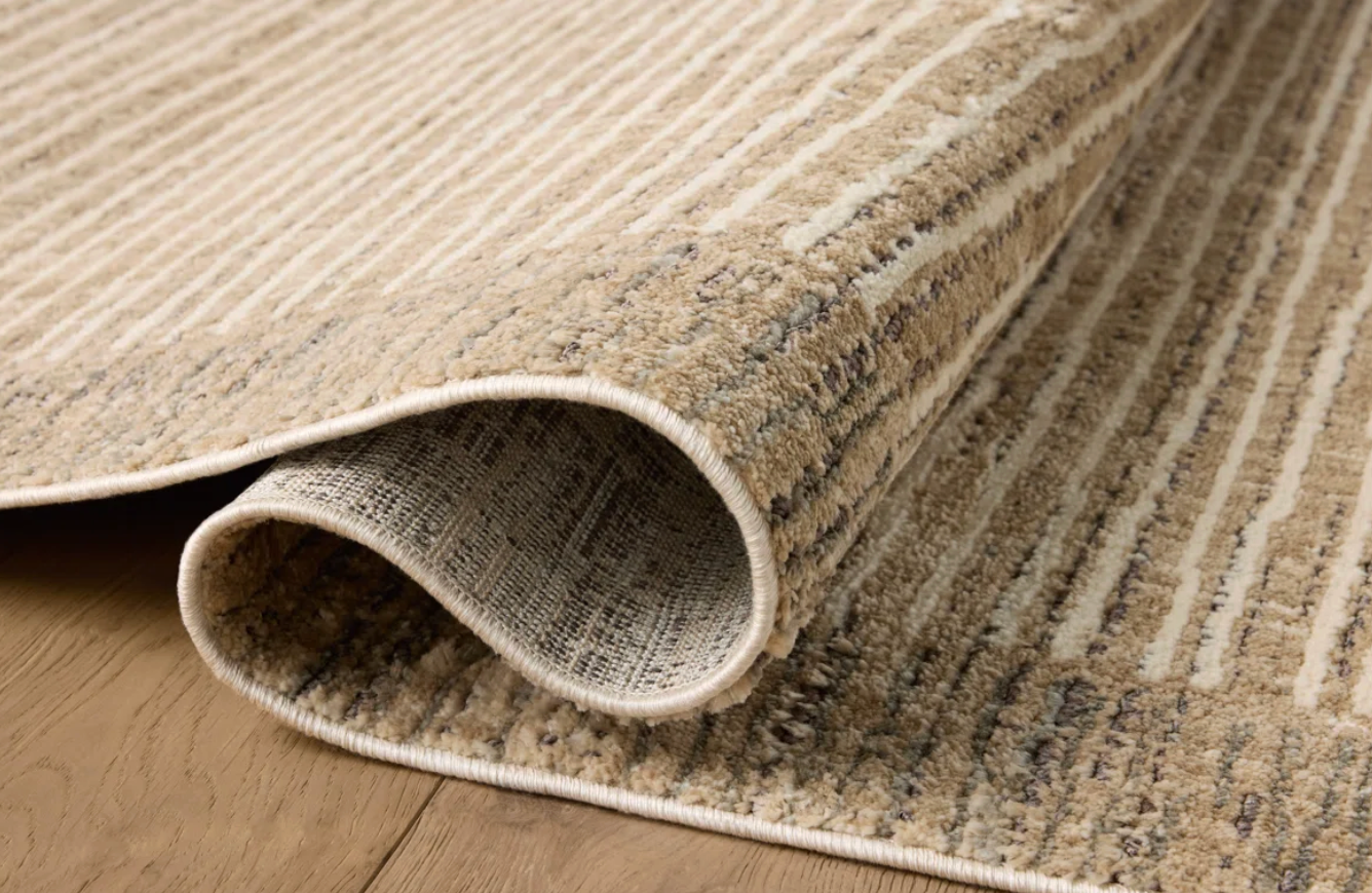 8x10 Loloi sand & charcoal soft rug 🐚