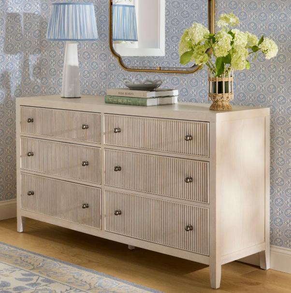 6-drawer white oak dresser 🐚
