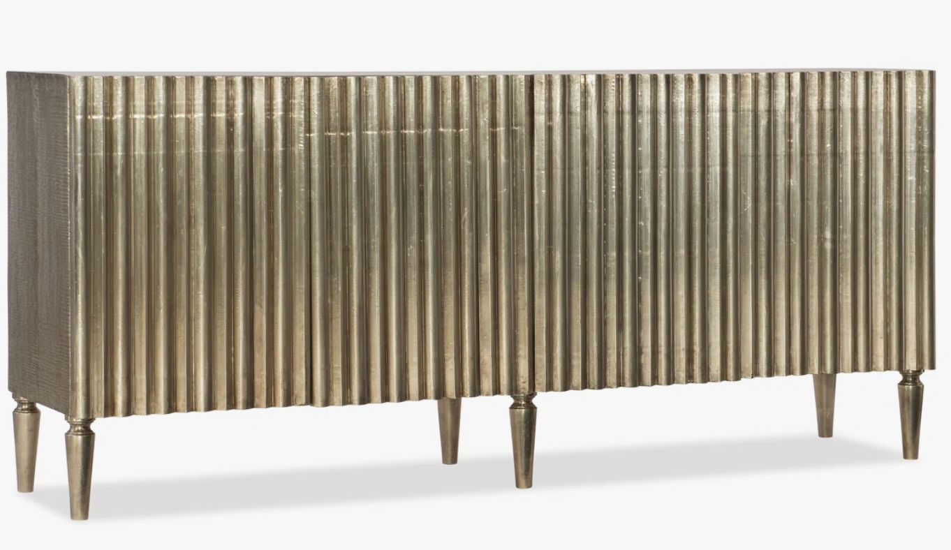 78'' Solid Wood Credenza w/ German silver foil 🩶