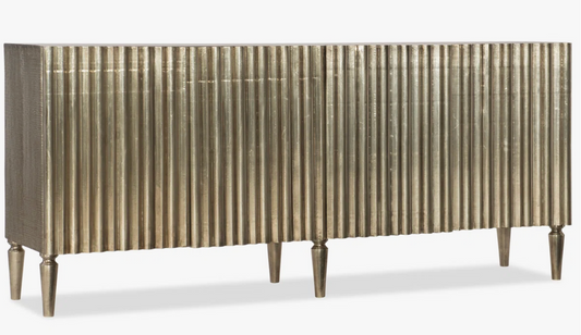 78'' Solid Wood Credenza w/ German silver foil 🩶
