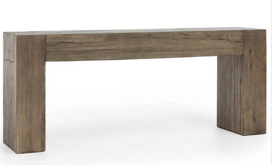 Solid oak wood cafe brown console table 🤎