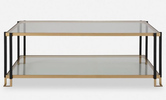 Uttermost glass & gold coffee table ☕