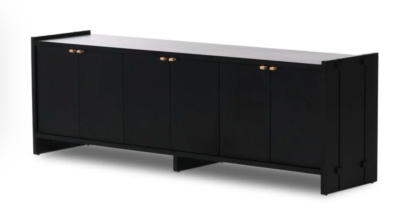 Four Hands black wash poplar media console 📺