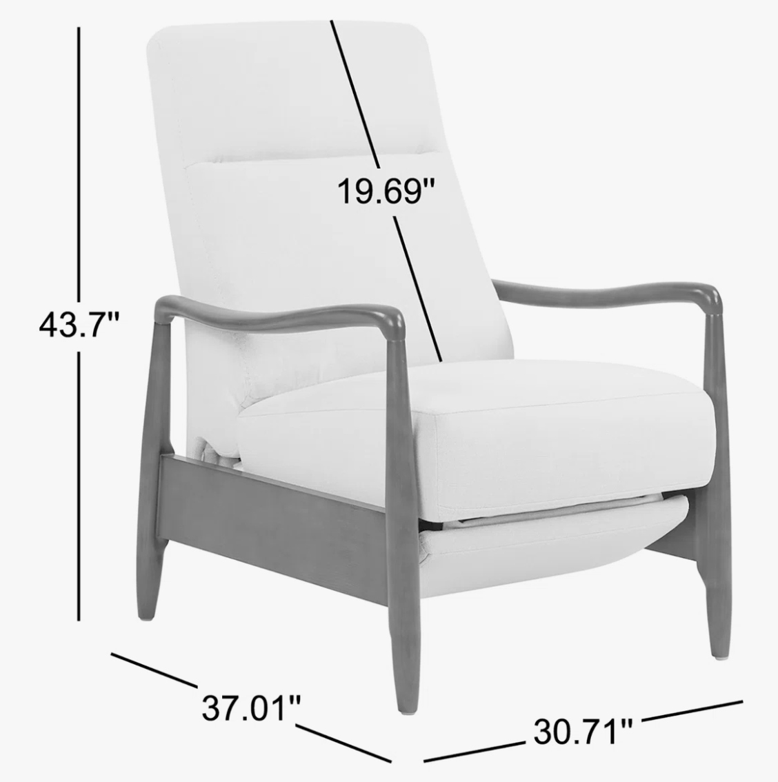 Indigo upholstered manual recliner w/ performance linen 🧿