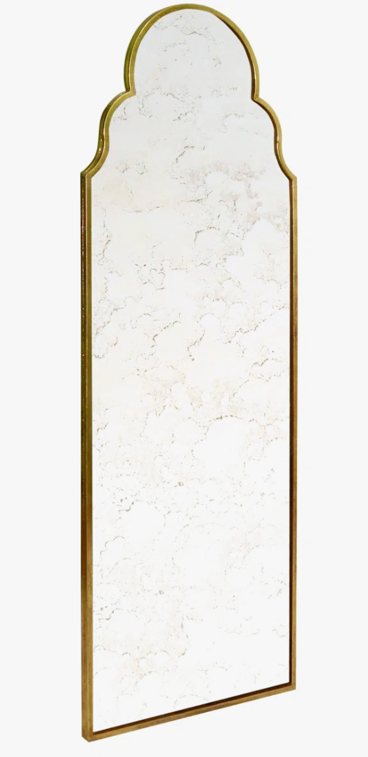 French quarter mirror in a gold leaf finish 🪞