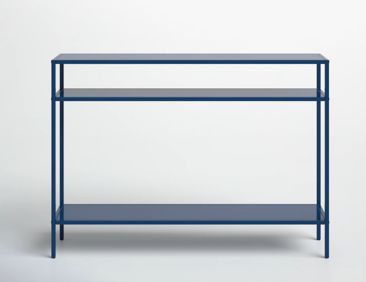 Blue metal industrial console table 🌷