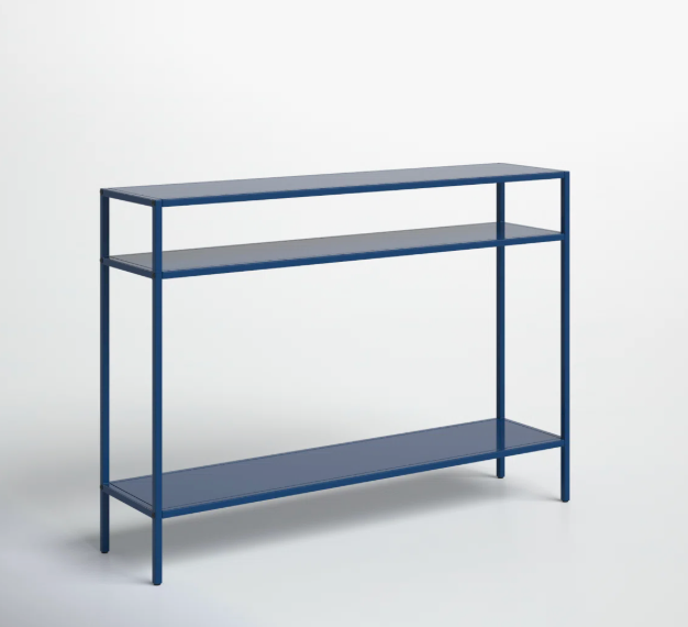 Blue metal industrial console table 🌷