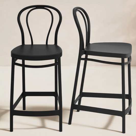 Black bistro indoor/outdoor counterheight barstool 🖤