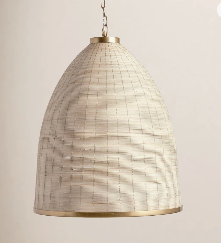 1-light brass dome pendant light 💡