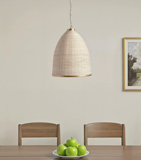 1-light brass dome pendant light 💡
