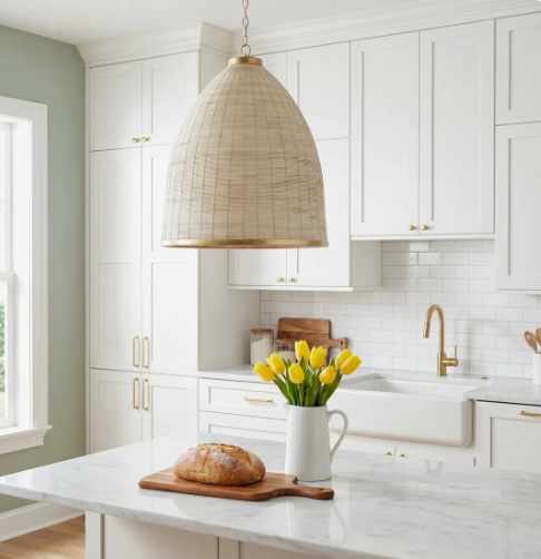 1-light brass dome pendant light 💡