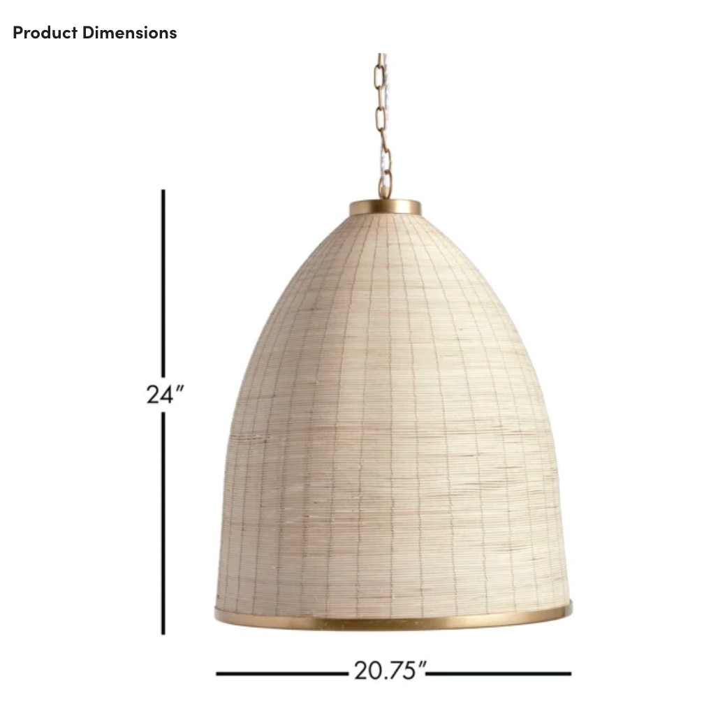 1-light brass dome pendant light 💡