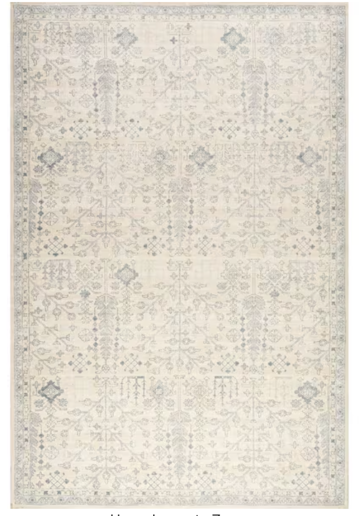 4x6 floral wool & cotton rug 🌸